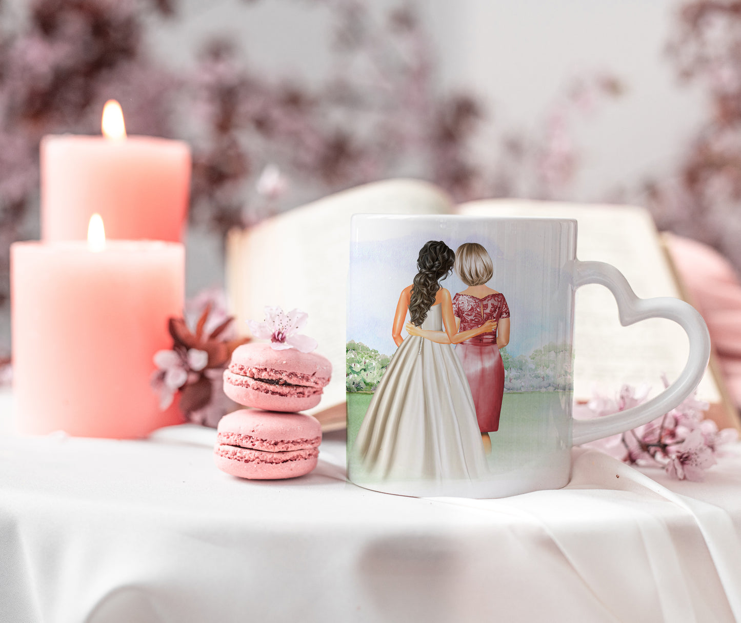 Personalised Heart Handle Mothers Day Mug