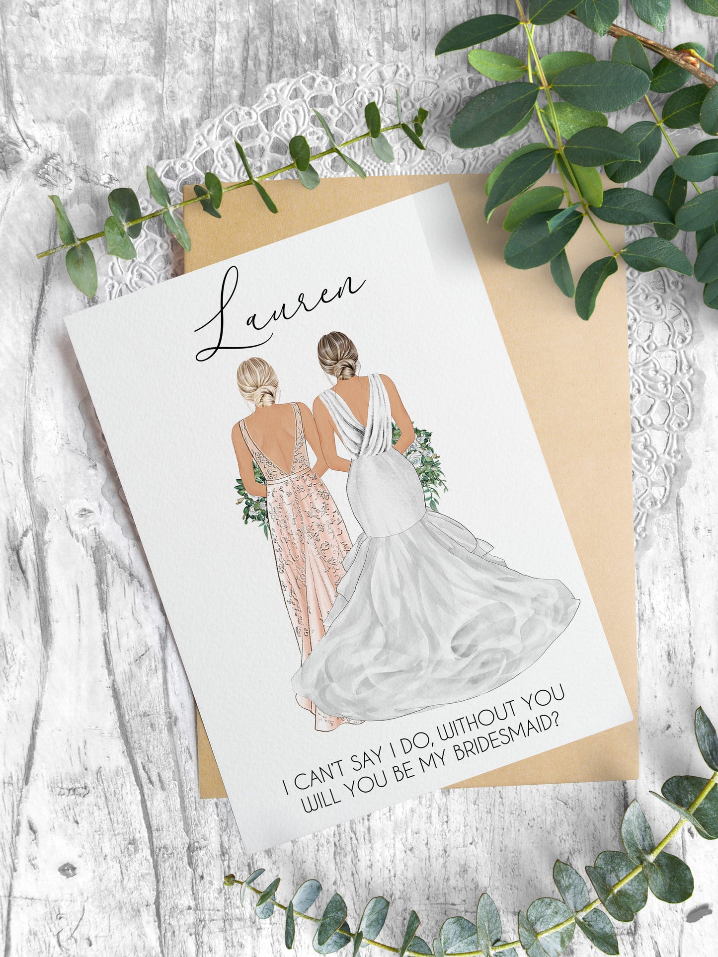 Personalised Bride Squad Illustration Print