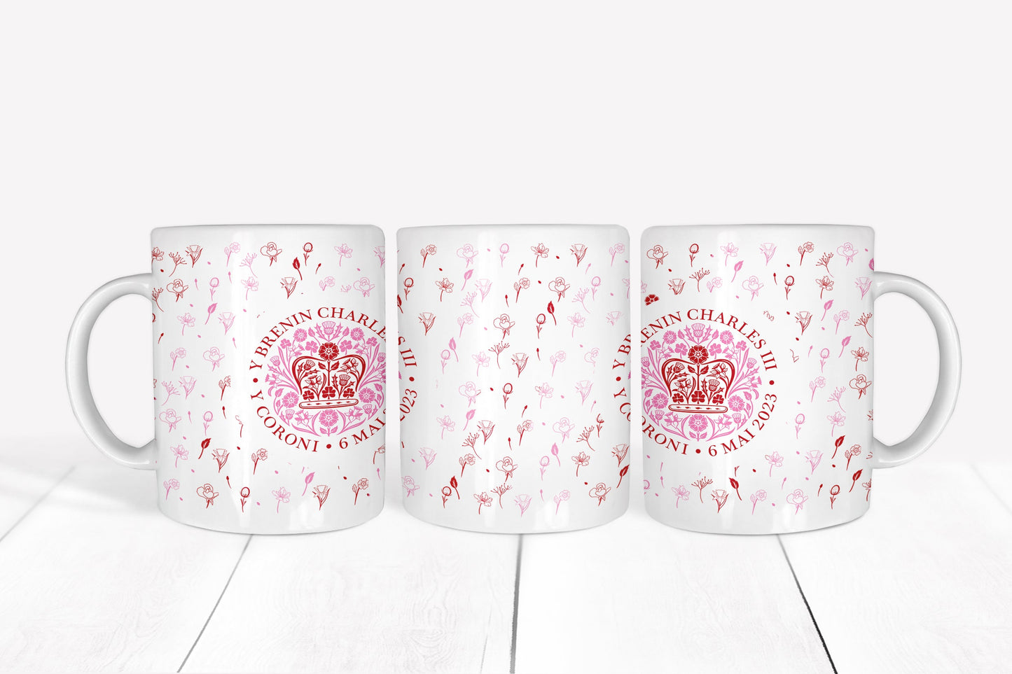 Pink Royal Coronation Memorabilia Mug (official emblem)