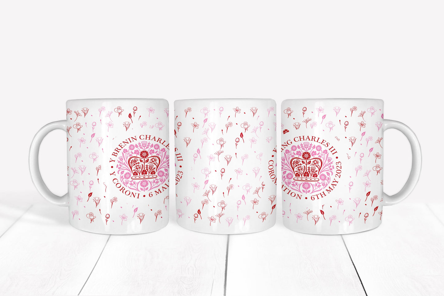 Pink Royal Coronation Memorabilia Mug (official emblem)