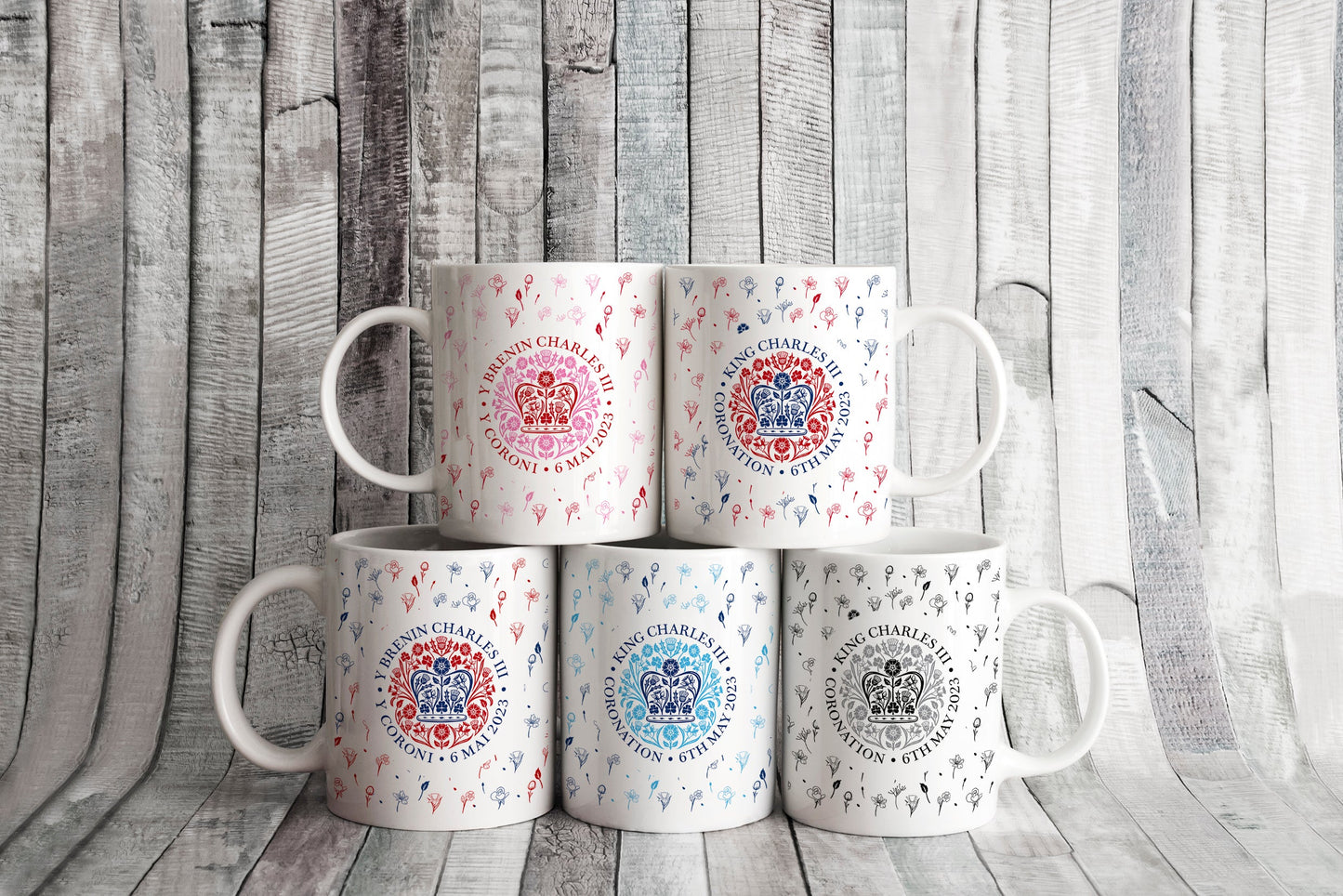 Pink Royal Coronation Memorabilia Mug (official emblem)