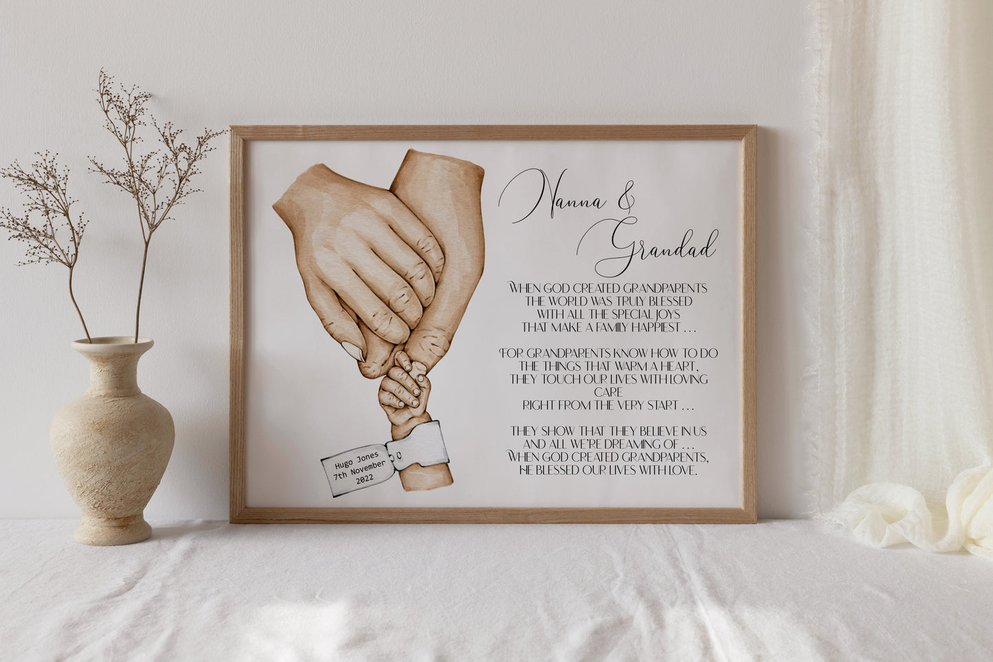 Personalised Grandparents Poem Print