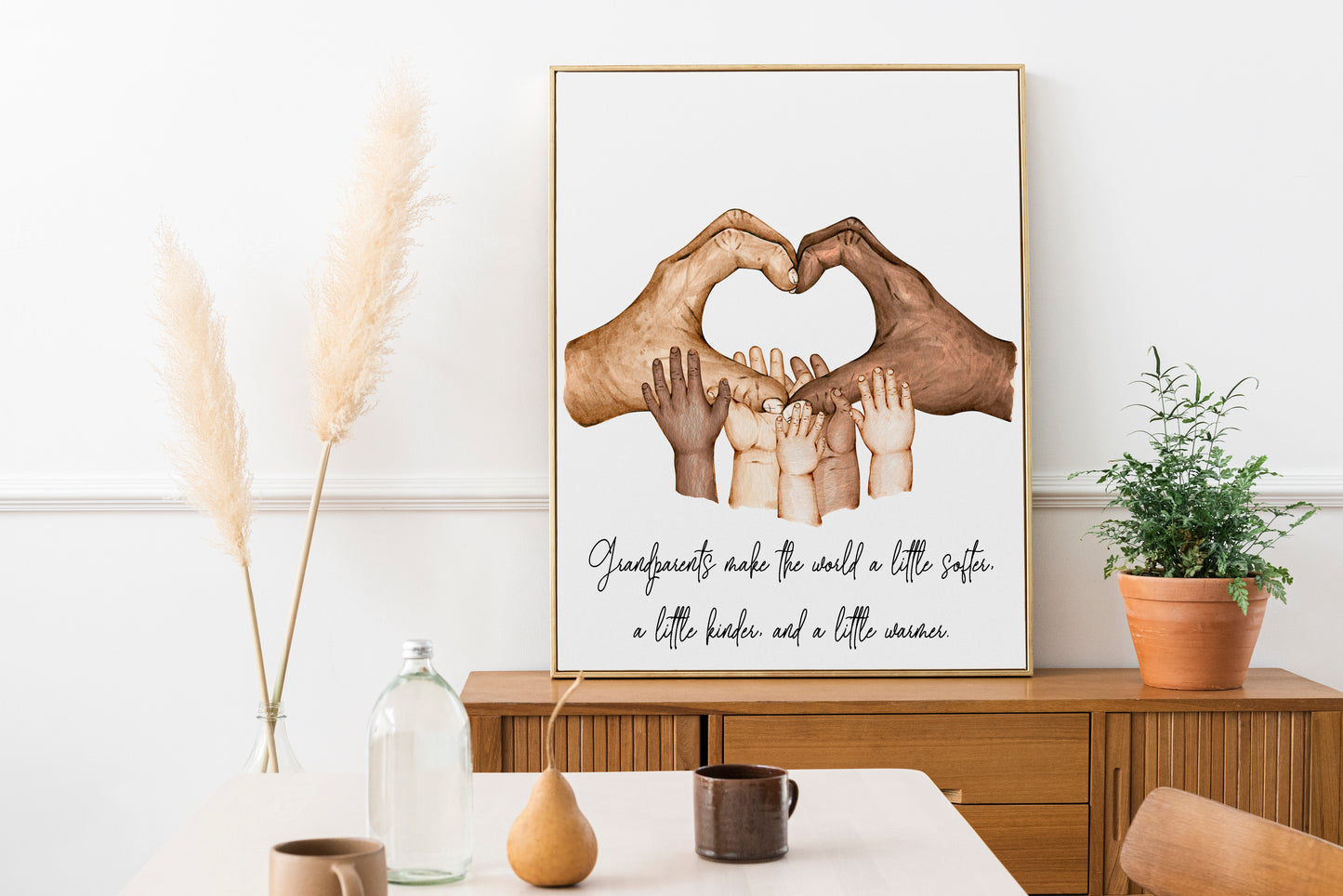 Personalised Grandparents with Grandchildren Print