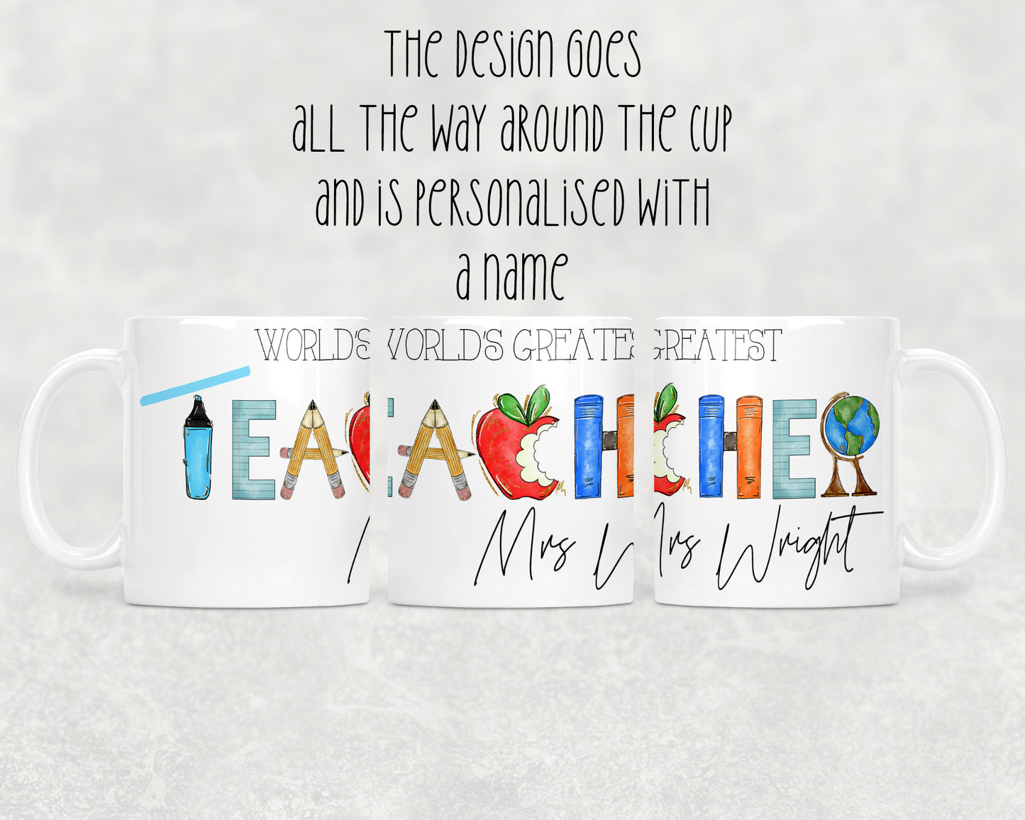 Personalised World's Greatest Teacher Mug