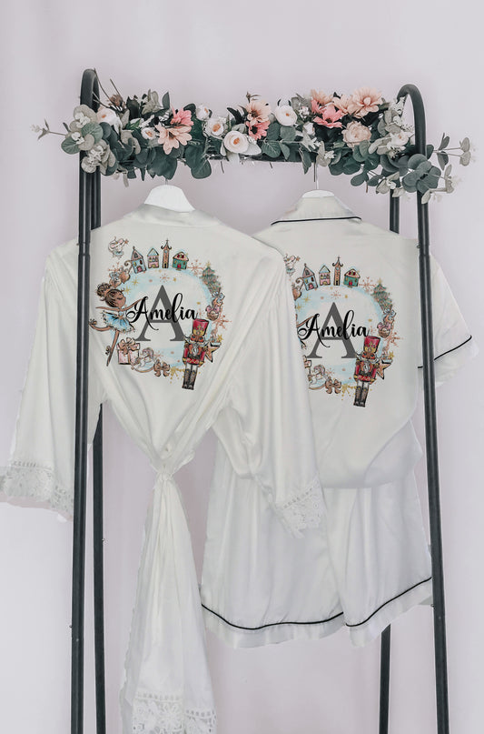 Personalised Luxury Nutcracker Satin Pyjamas