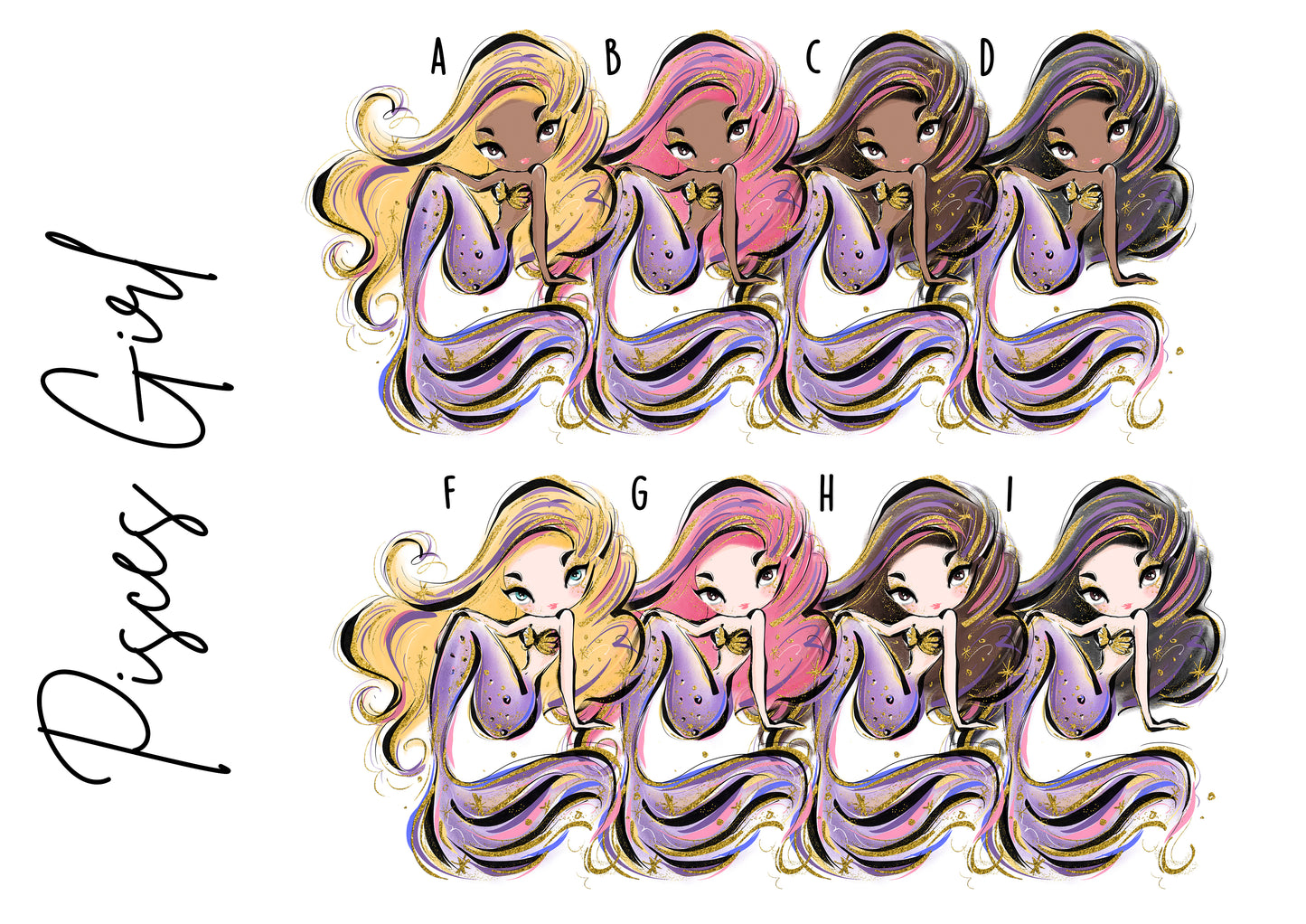 Personalised Pisces Birthday Girl Pyjamas