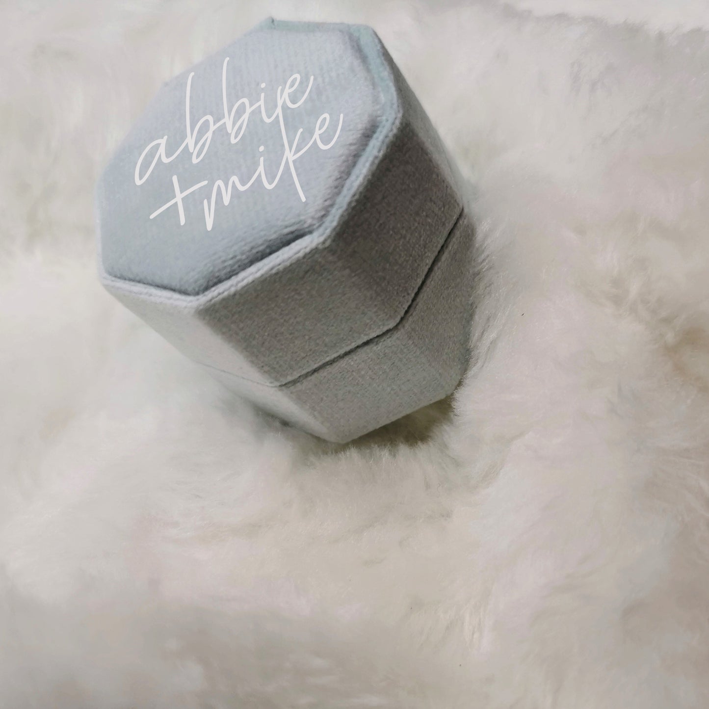 Luxury Velvet Octagon Ring Box, Personalised Double Ring Box, Wedding Ring Box, Engagement Ring Box