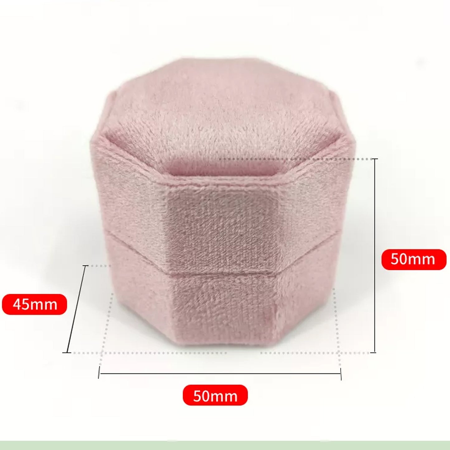 Luxury Velvet Octagon Ring Box, Personalised Double Ring Box, Wedding Ring Box, Engagement Ring Box