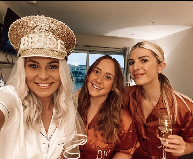 Personalised Burnt Orange Bridal Party Pyjamas, Copper Bridesmaid PJs