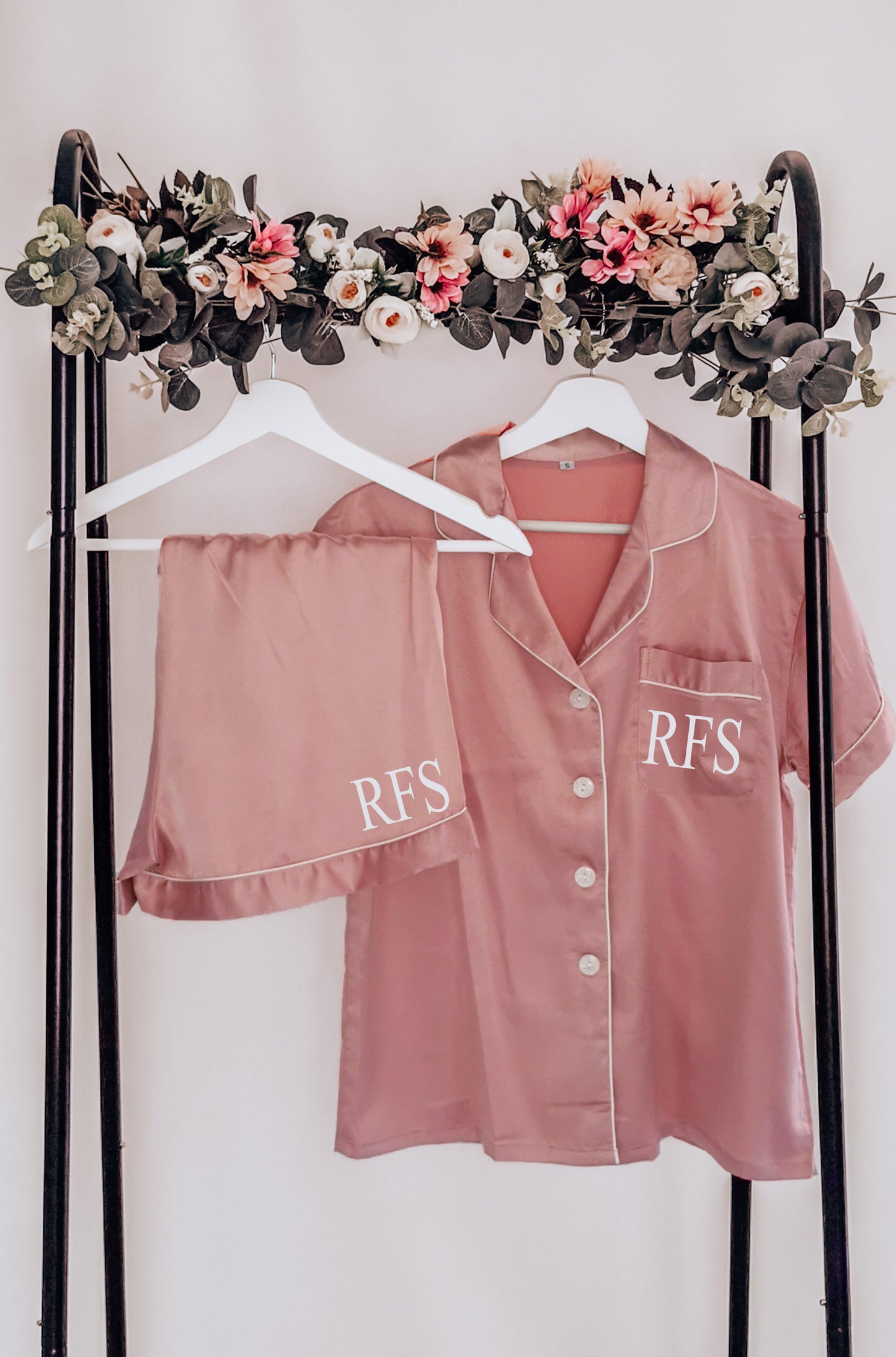 Personalised Burnt Orange Bridal Party Pyjamas, Copper Bridesmaid PJs