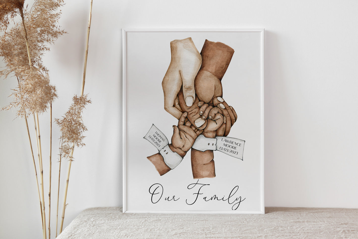 Personalised New Baby Hand Print