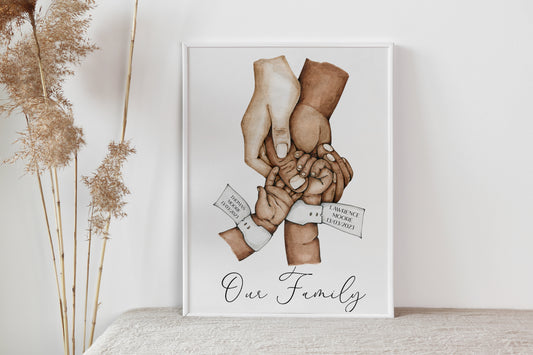 Personalised New Baby Hand Print