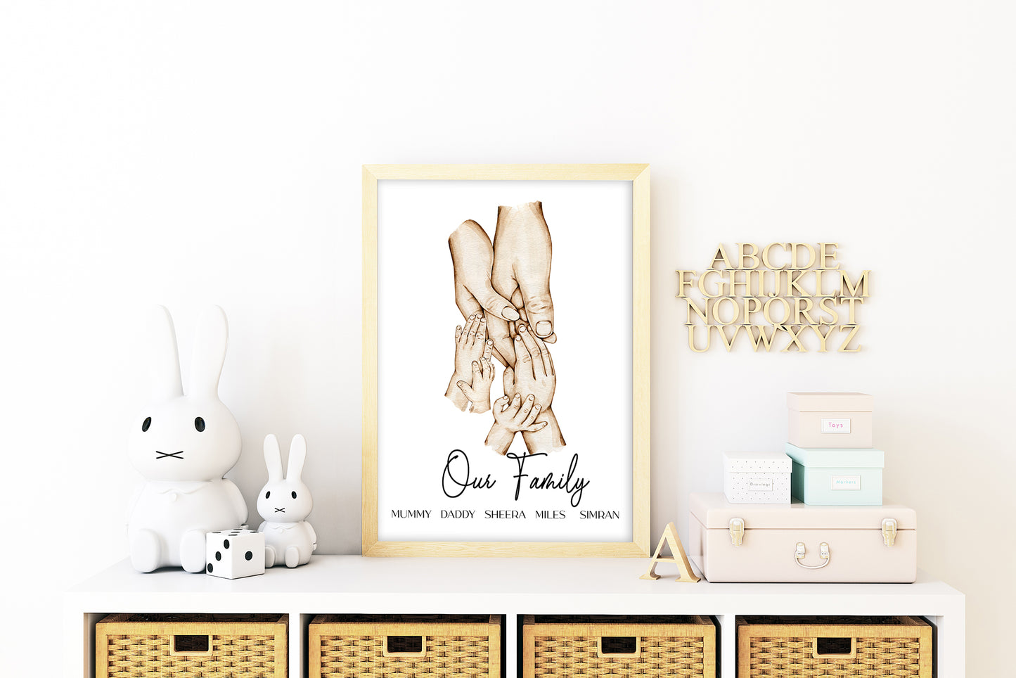 Personalised New Family Hand Print