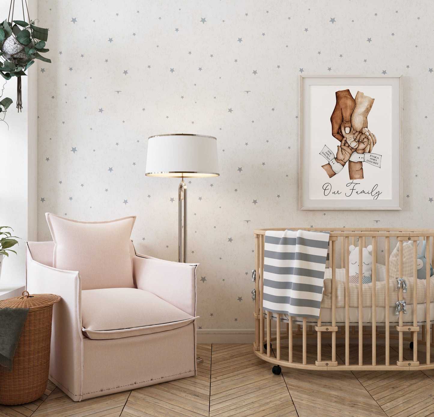 Personalised New Baby Hand Print