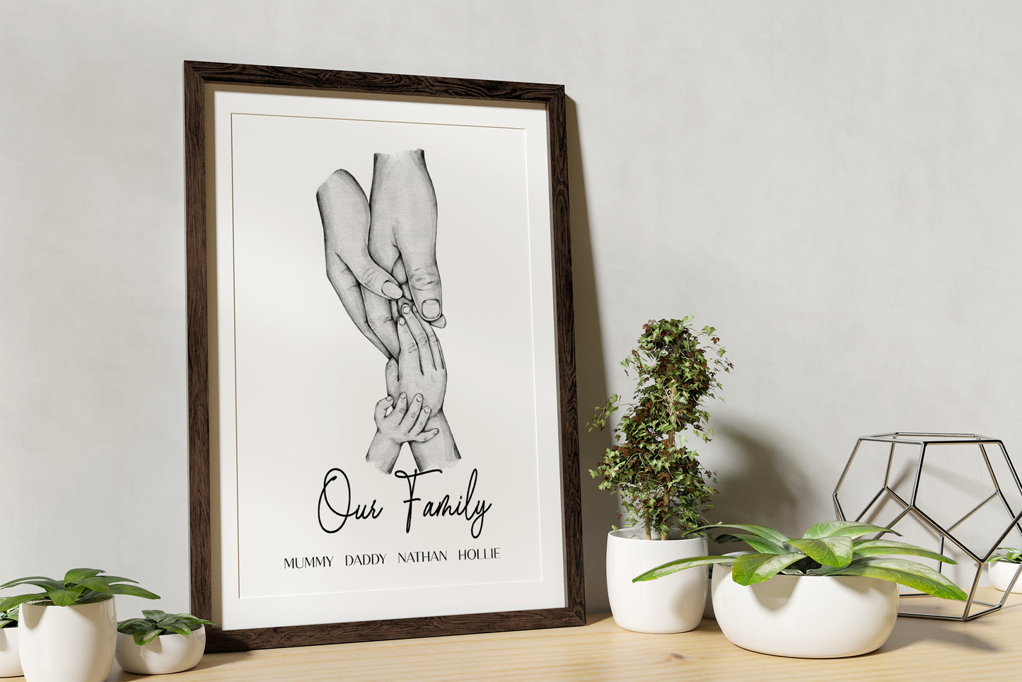 Personalised New Family Hand Print
