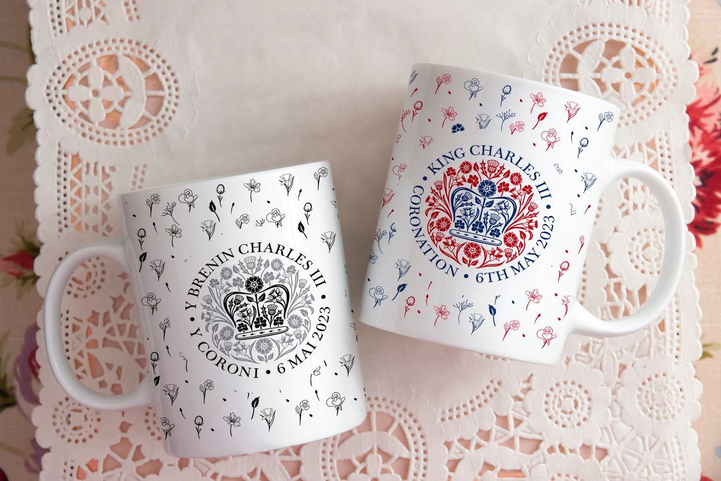 Pink Royal Coronation Memorabilia Mug (official emblem)