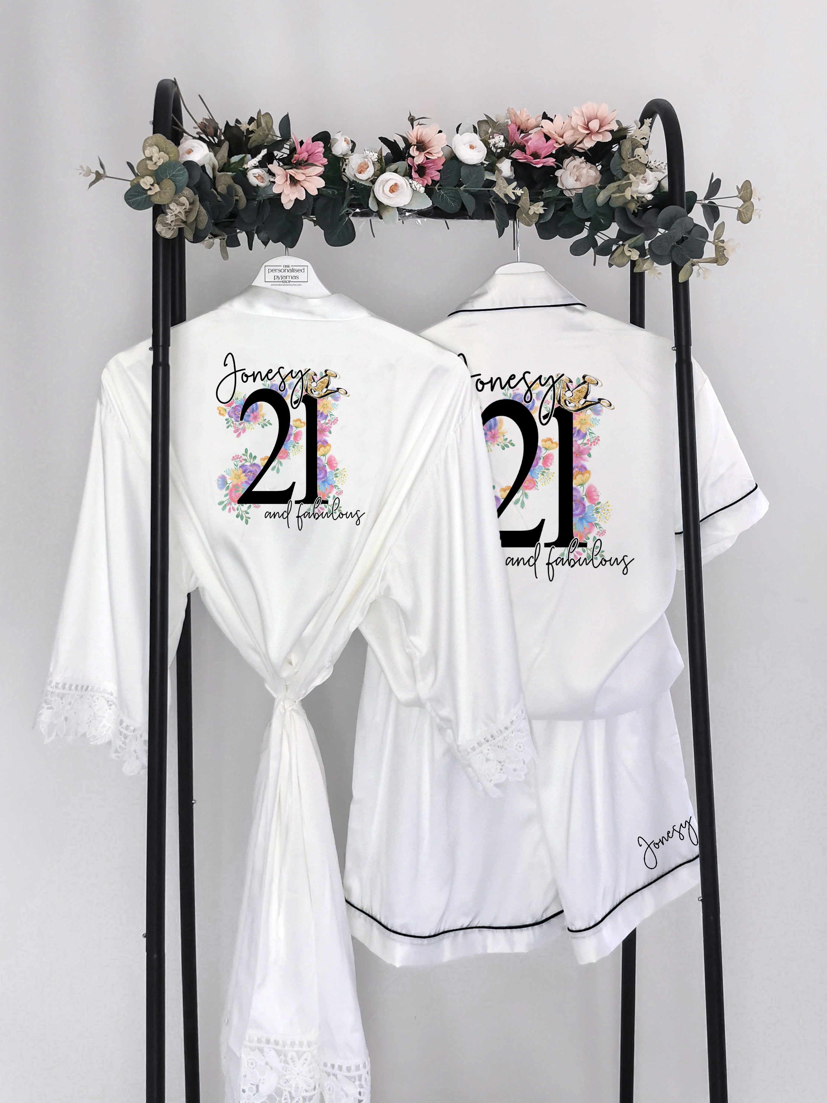 Luxury 21st Birthday Personalised Pyjamas Set