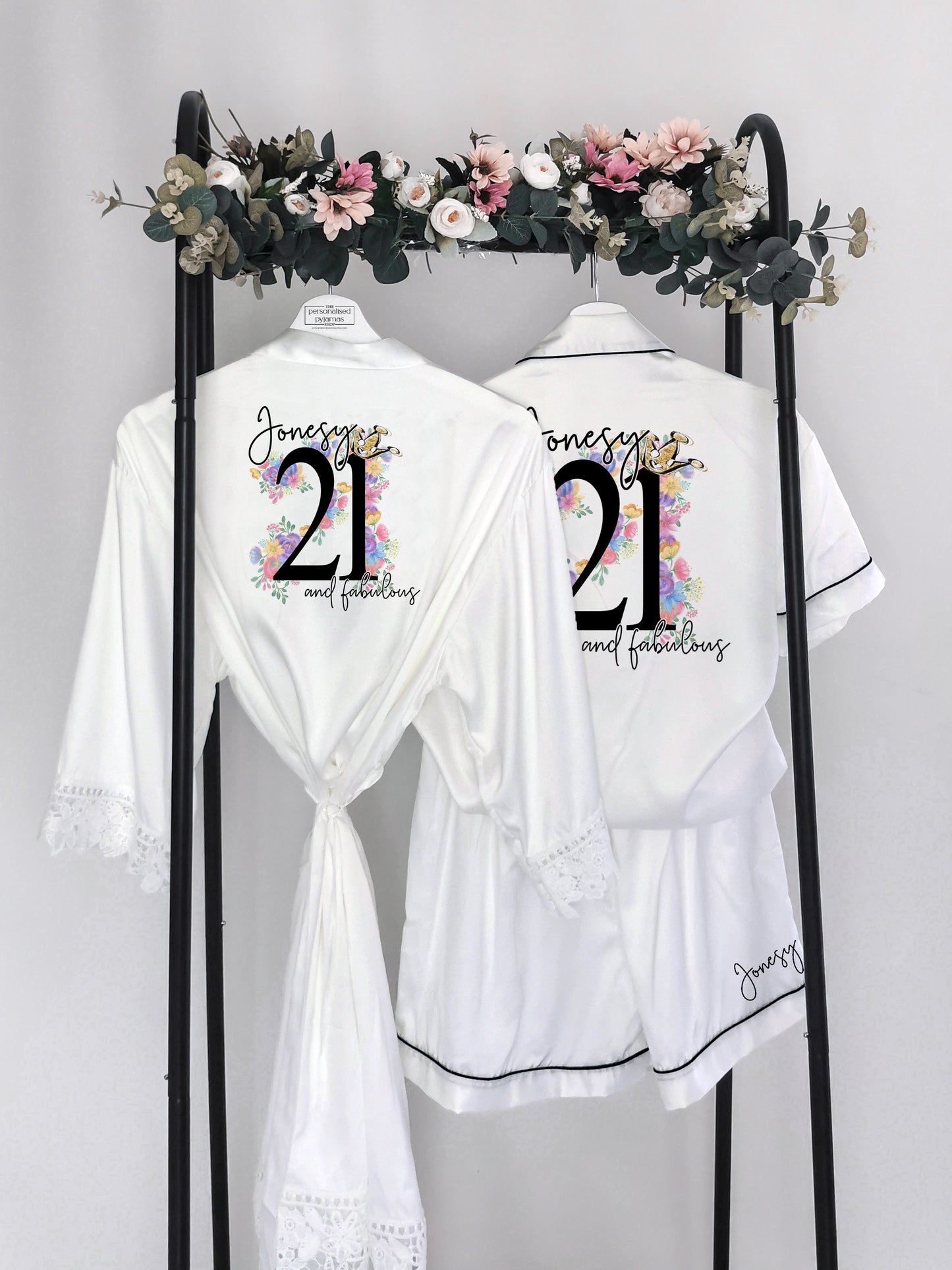 Personalised 21st Birthday Pyjamas, Unique 21st Birthday Present (Adult Sizes)