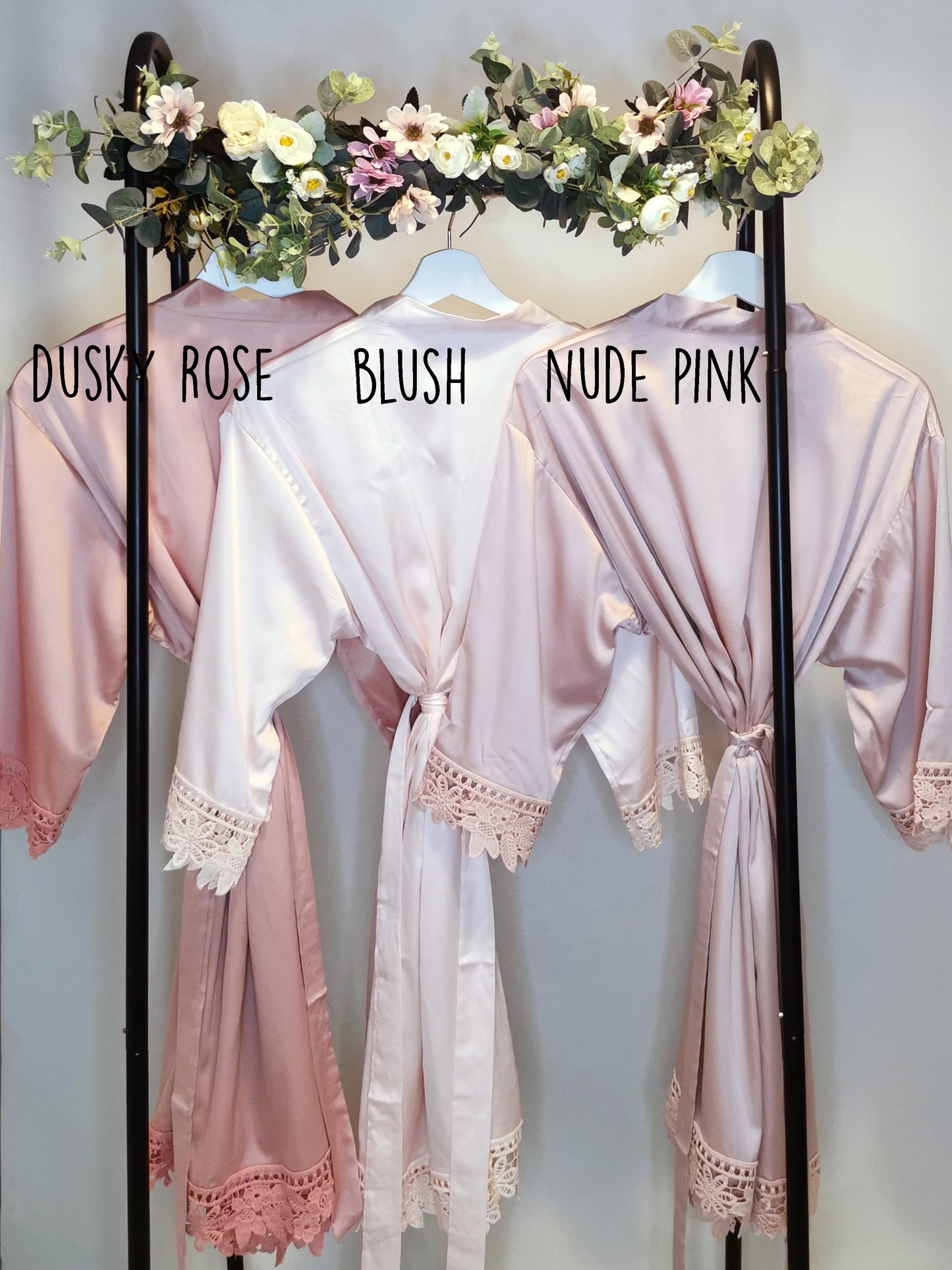 Luxury Rose Gold Flowergirl and Mini Bridesmaid Robes and Pyjamas