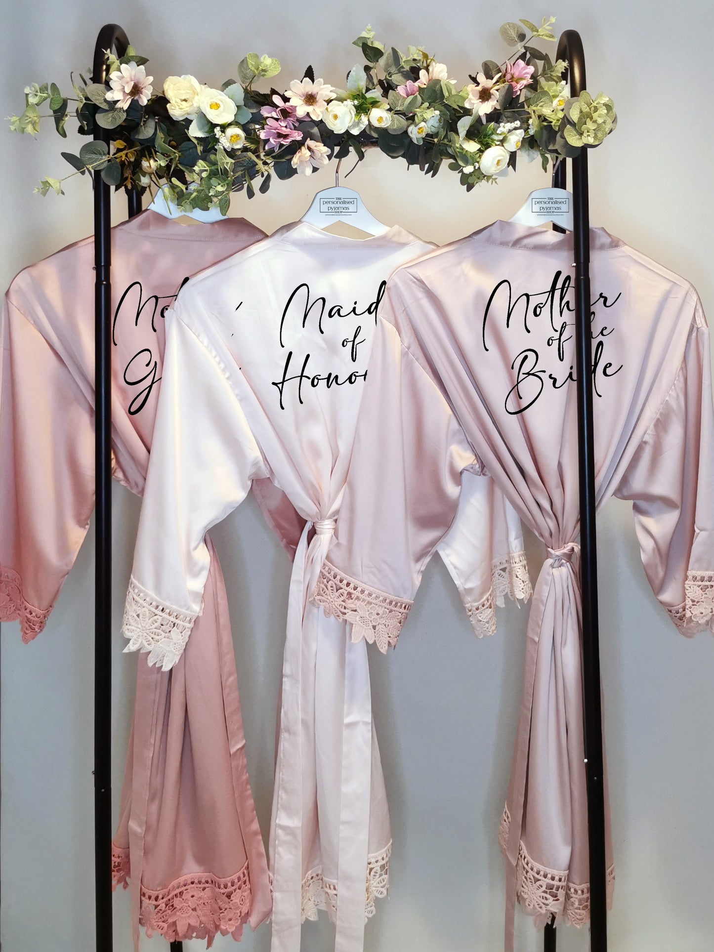 Personalised Matching Maid of Honour, Bridesmaid, Mother of the Bride and Groom Robes "Ada" (Adult Sizes)