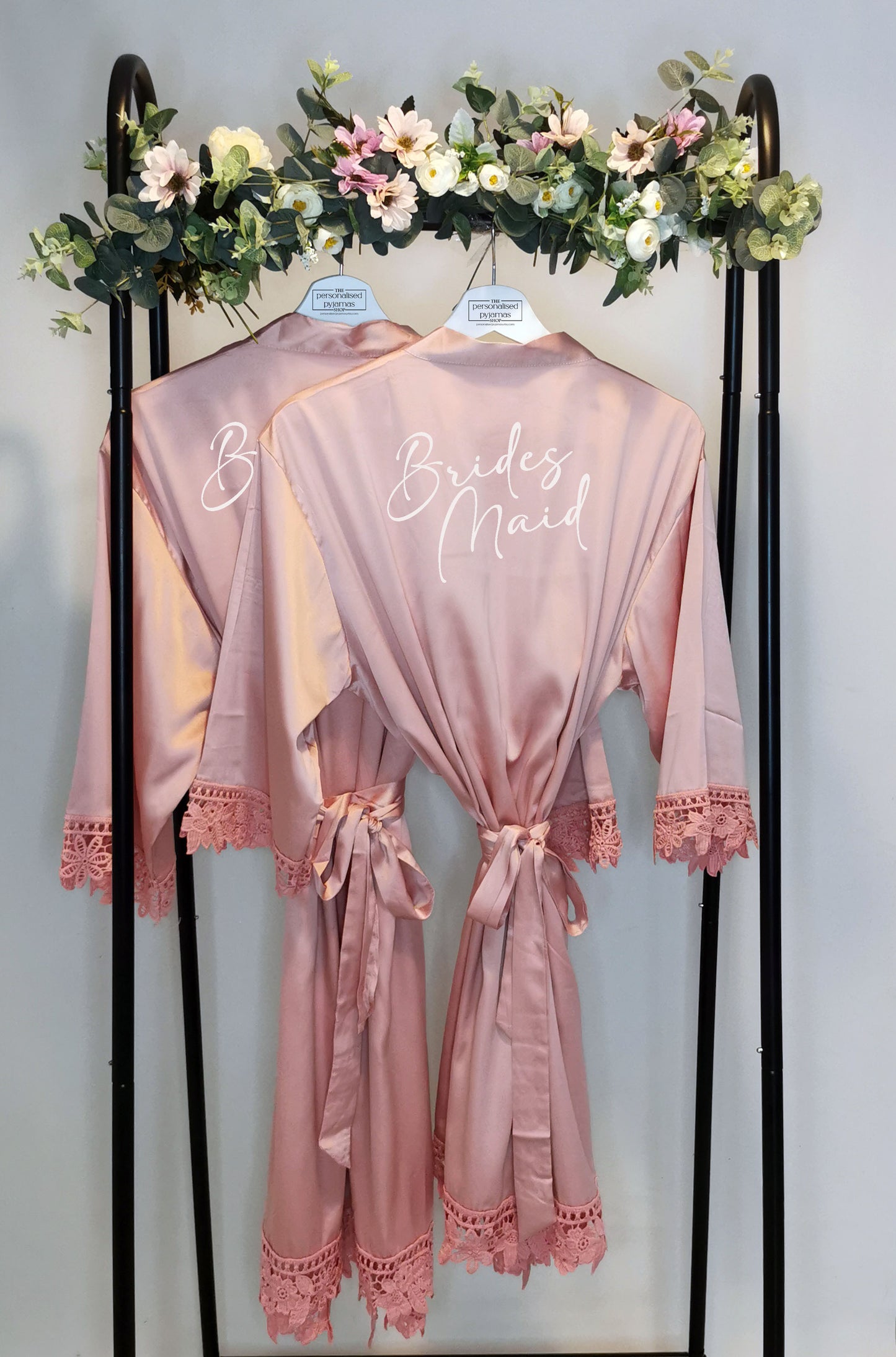 Personalised Matching Maid of Honour, Bridesmaid, Mother of the Bride and Groom Robes "Ada" (Adult Sizes)