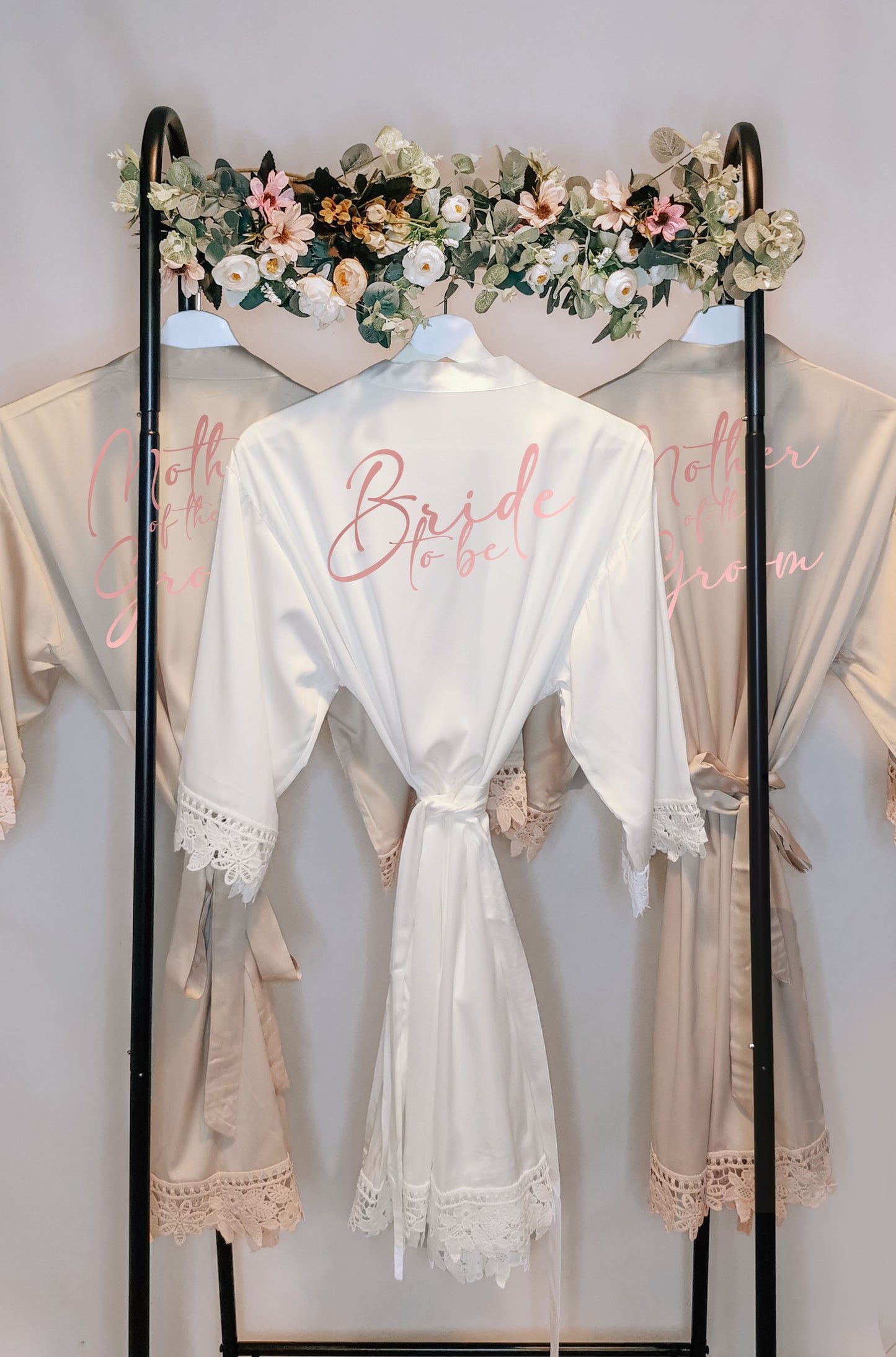 Personalised Matching Maid of Honour, Bridesmaid, Mother of the Bride and Groom Robes "Ada" (Adult Sizes)