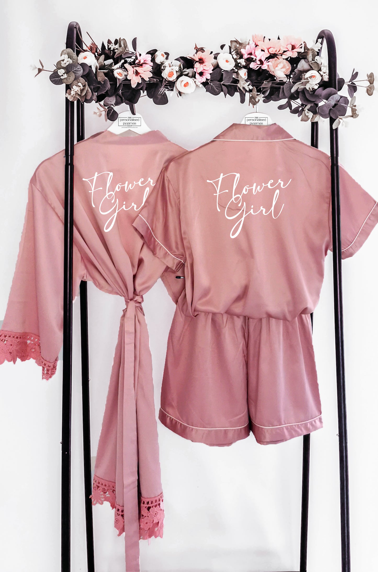 Personalised Matching Maid of Honour, Bridesmaid, Mother of the Bride and Groom Pyjamas "Ada" (Adult Sizes)