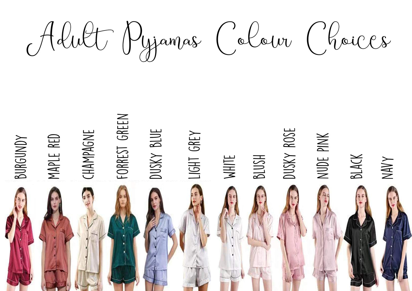 Personalised Satin Pyjamas - Inspired by P. Louise Makeup! (Adult Sizes)