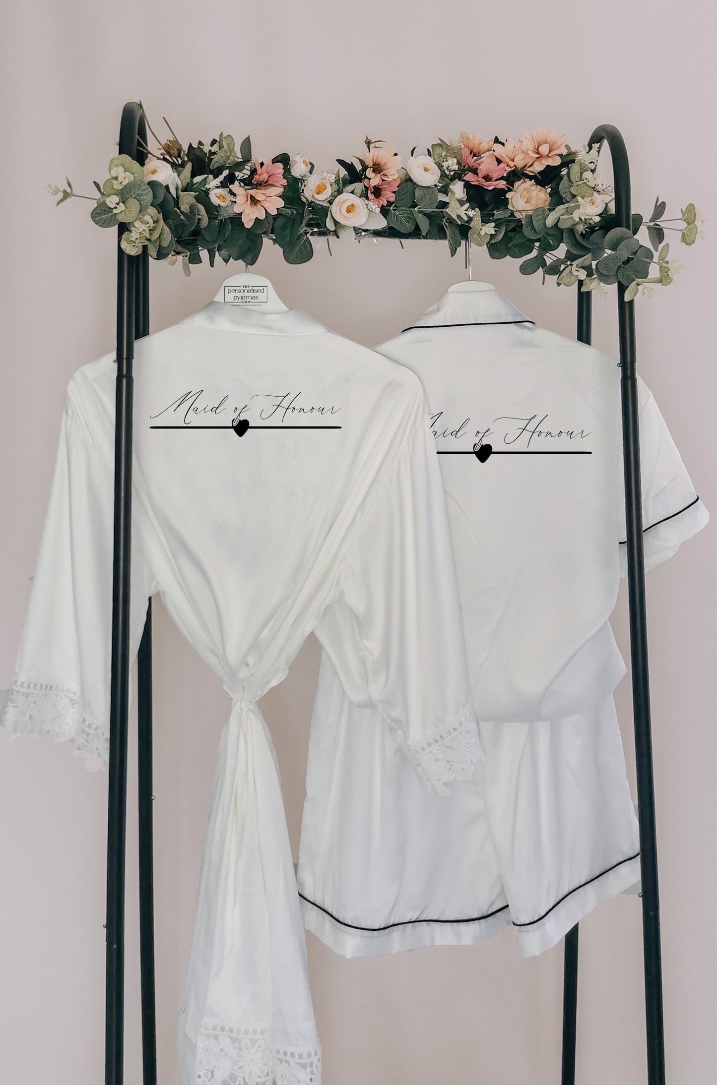 Personalised Matching Bride and Flower Girl Pyjamas "Aestro"