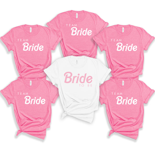 Sweet Pink Team Bride Hen Party Oversized Tops