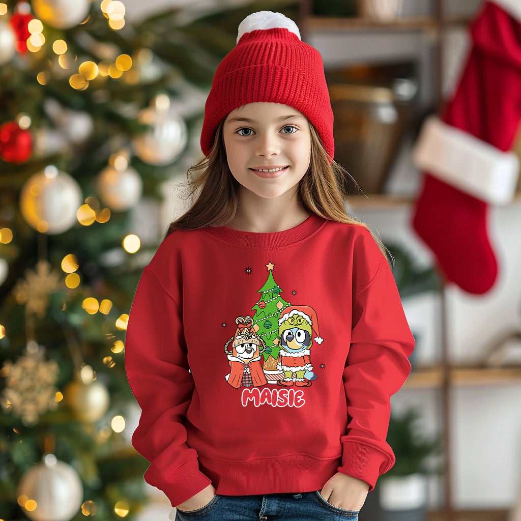 Personalised Blue Christmas Jumper