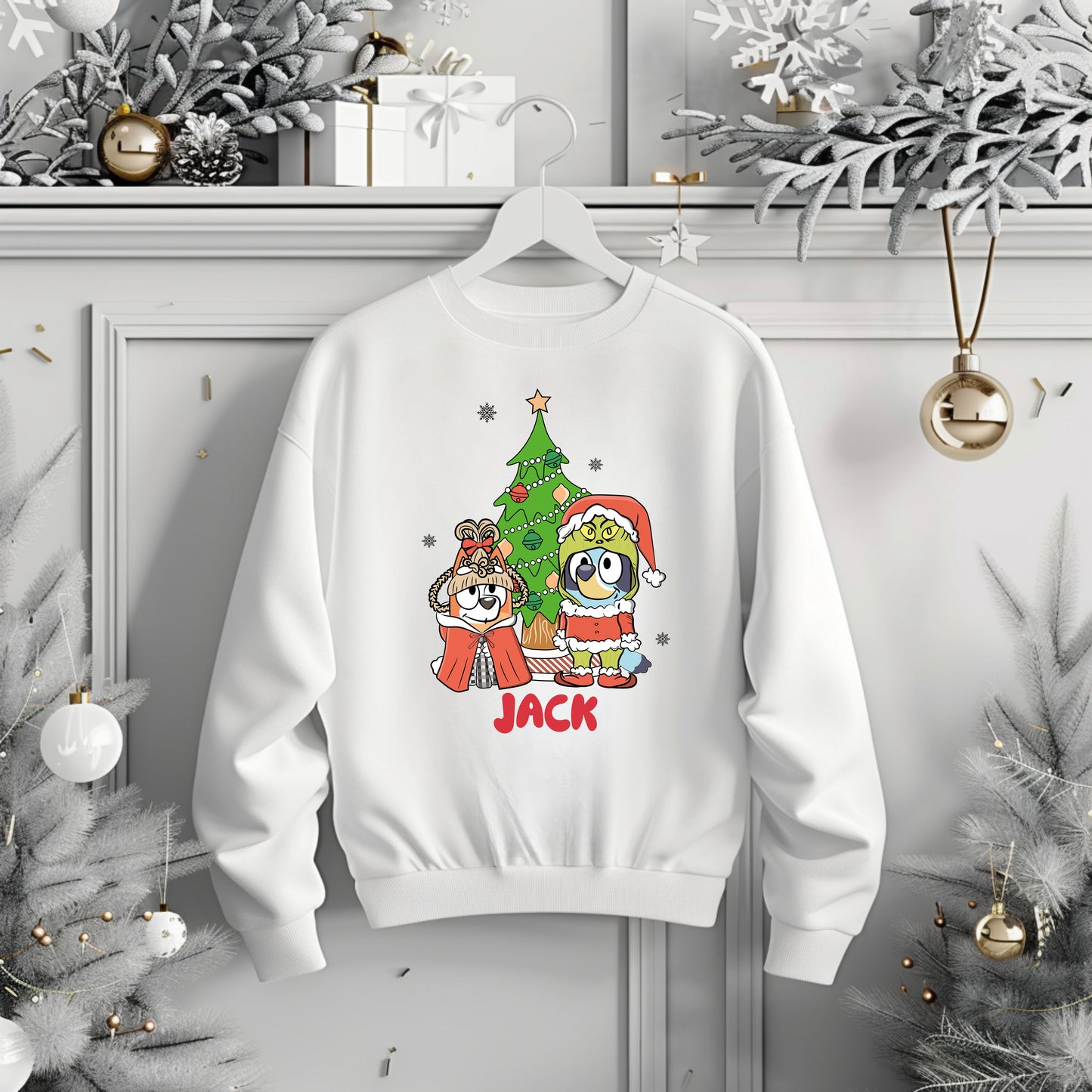 Personalised Blue Christmas Jumper