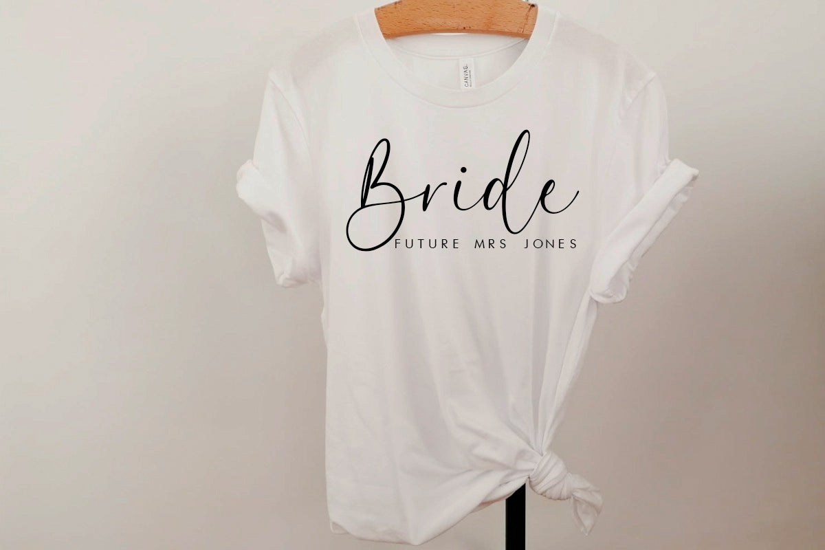 Personalised Future Mrs Oversized T-Shirt, Bride to be T-Shirt