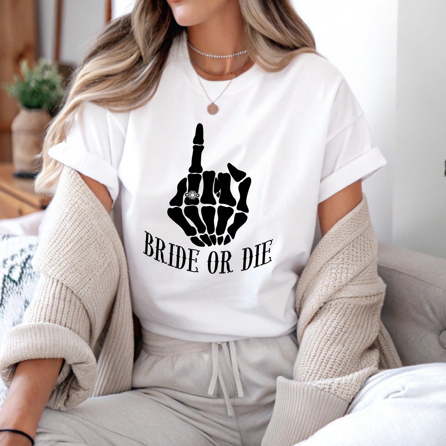 Rock Bride or Die Hen Party TShirt - Oversized Matching TShirts