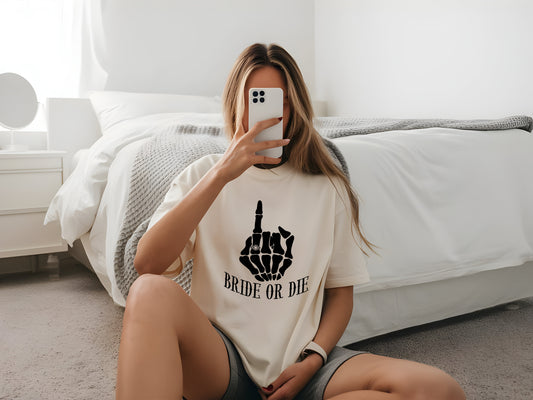 Rock Bride or Die Hen Party TShirt - Oversized Matching TShirts