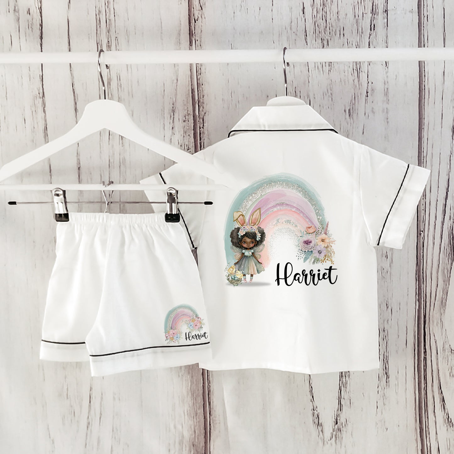 Luxury Personalised Children's Rainbow and Fairies Pyjamas (Kids)