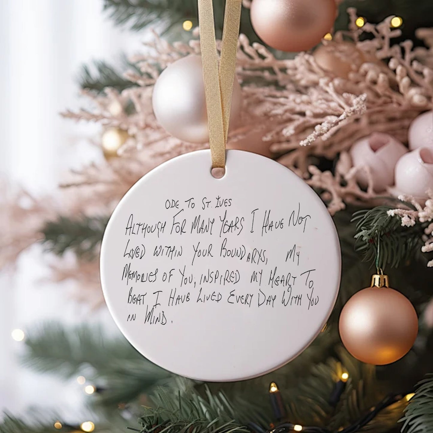 Personalised Bauble with Love One's Handwriting, Special Memorial Keepsake