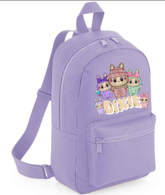 Personalised Little Monster Backpack, Cute Monster School Bag