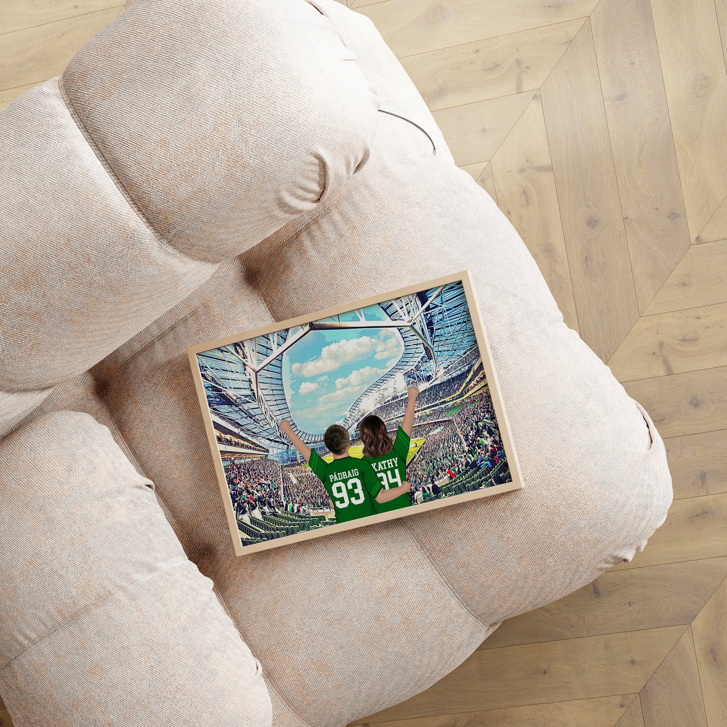 Ireland Rugby  Team Stadium Print – Personalised Family Artwork for Dad