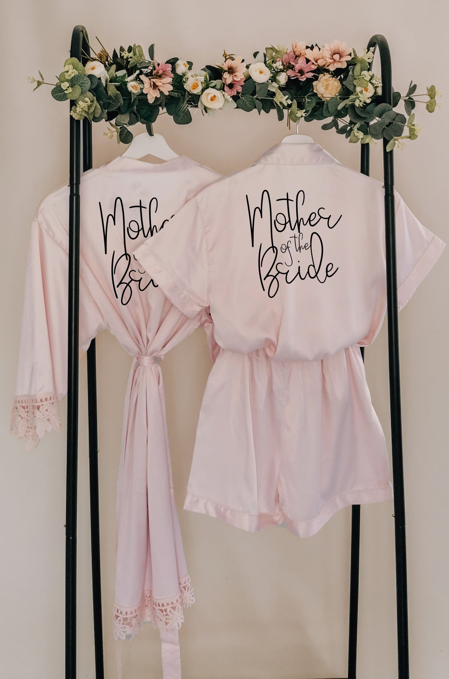 Personalised Rose Gold Mother of the Bride Robes, Custom Bridal Party Gift, Bridesmaid Robes