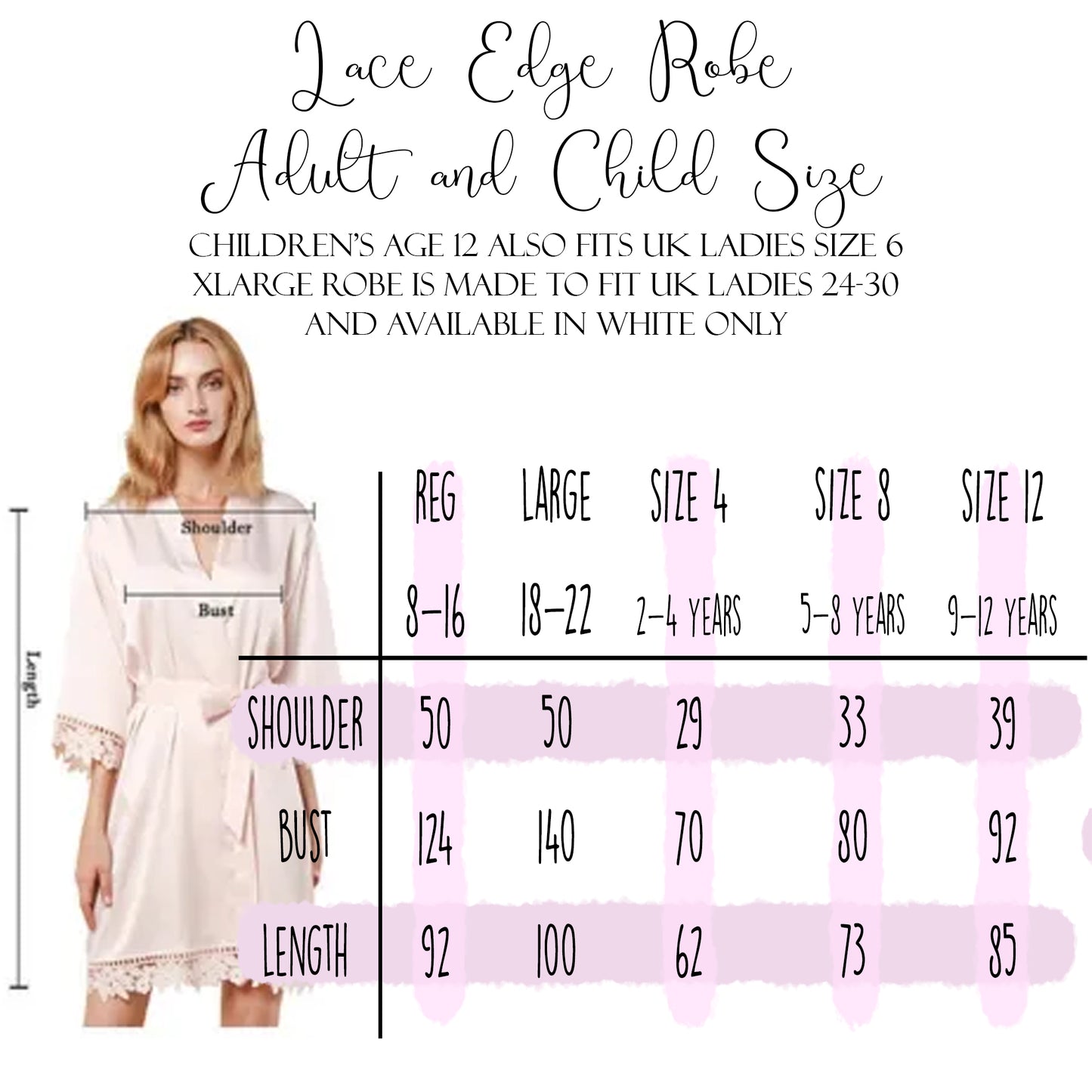 Custom Made Holy Communion Robe - Personalised First Communion Dressing Gown for Girls