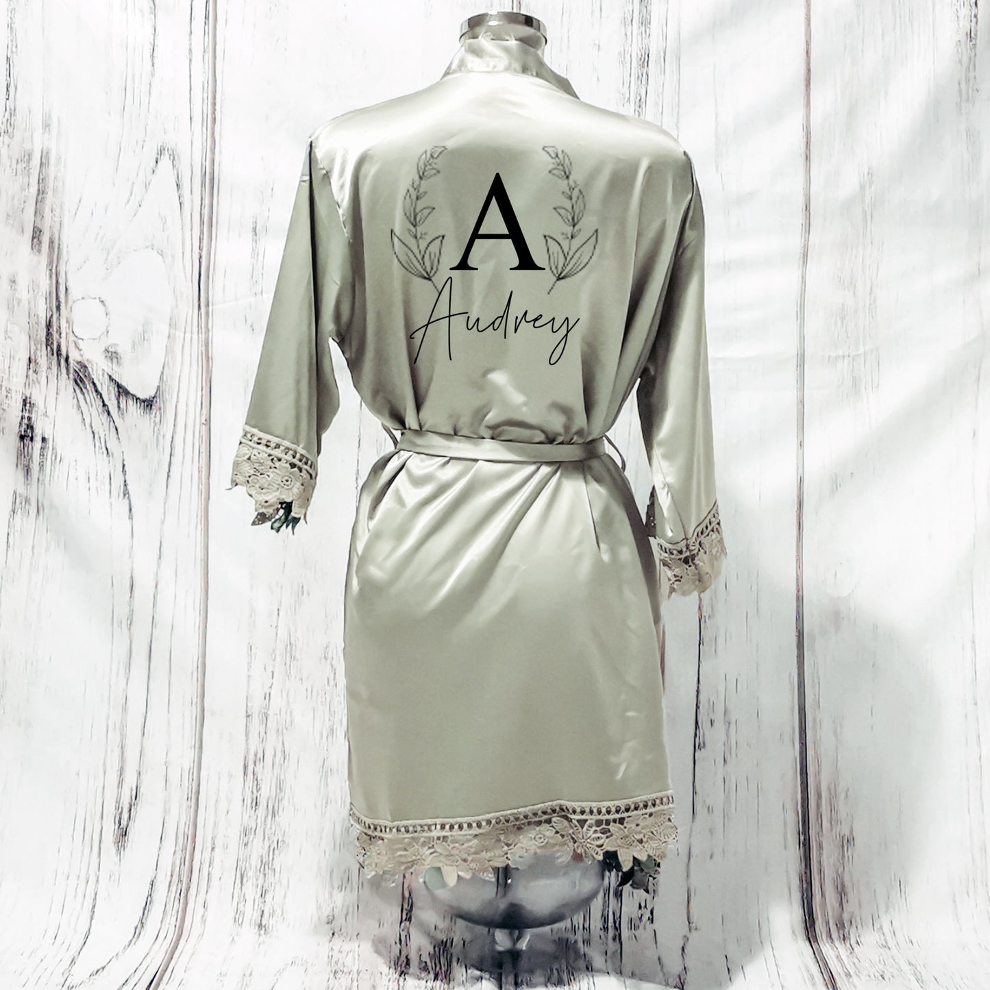 Classic Monogram Satin Pyjamas, Luxury Bridesmaid Robes (Adults)