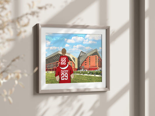Personalised Liverpool Football Stadium Print – Unique Father’s Day Gift for Liverpool Football Fans