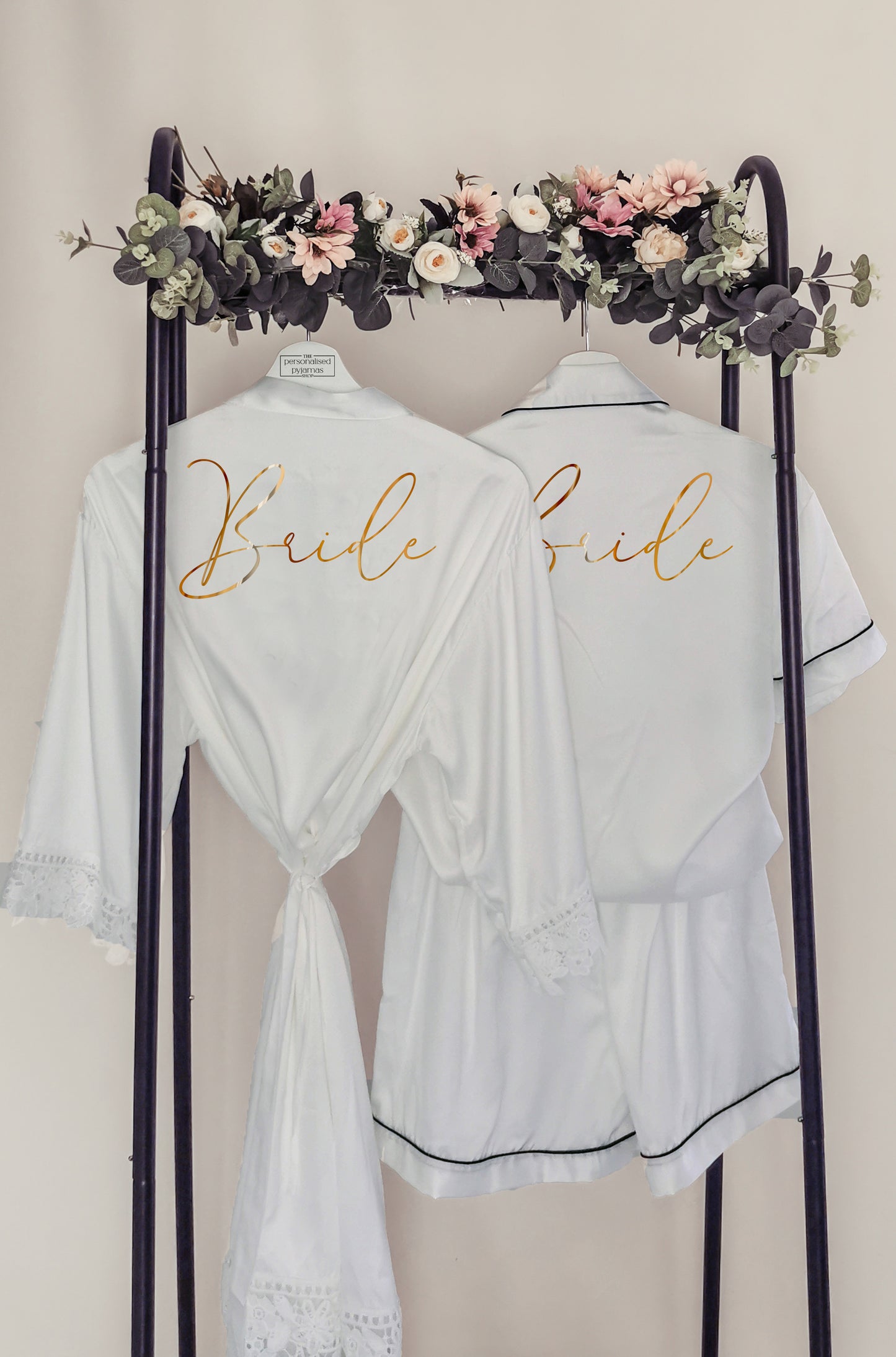 Luxury Bridesmaid Pyjamas and Robes, Rose Gold and Silver Options