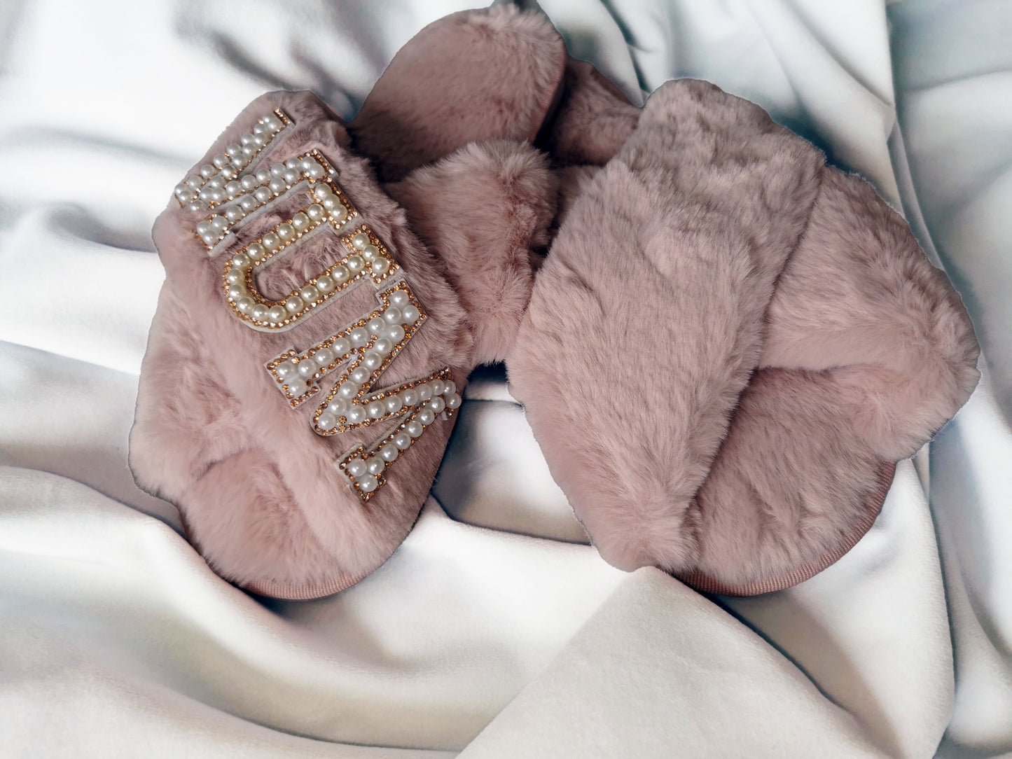 Personalised Mrs Slippers. The Perfect Comfy Bridal Shoe and Footwear for your wedding day