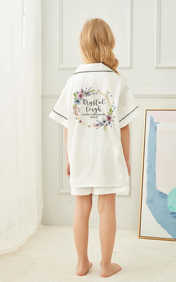 Best Seller Luxury Personalised Floral Birthday Sleepover Pyjamas (Kids)