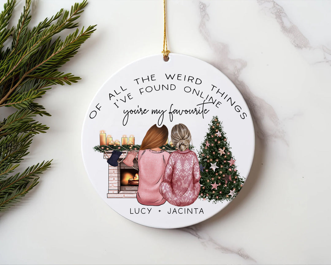 LGBQT+ Christmas Tree Bauble, Online Dating Ornament