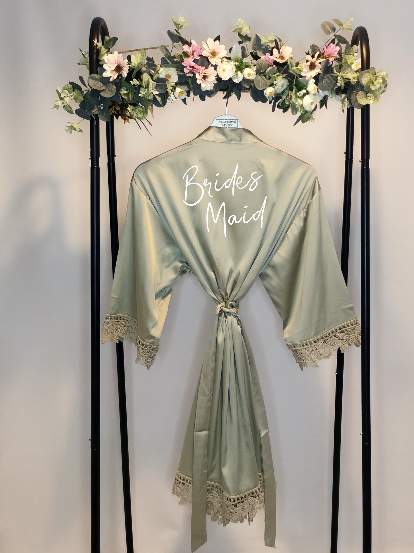 Luxury Rose Gold Bridesmaid Robe, Rose Gold and Silver Options