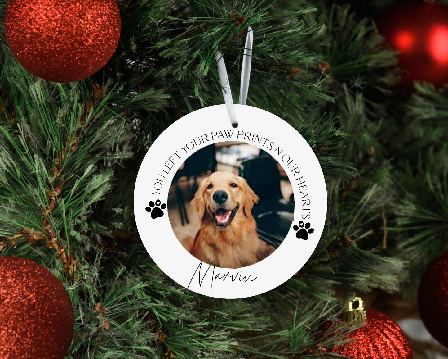 Personalised Pet Memorial Bauble Photo Keepsake