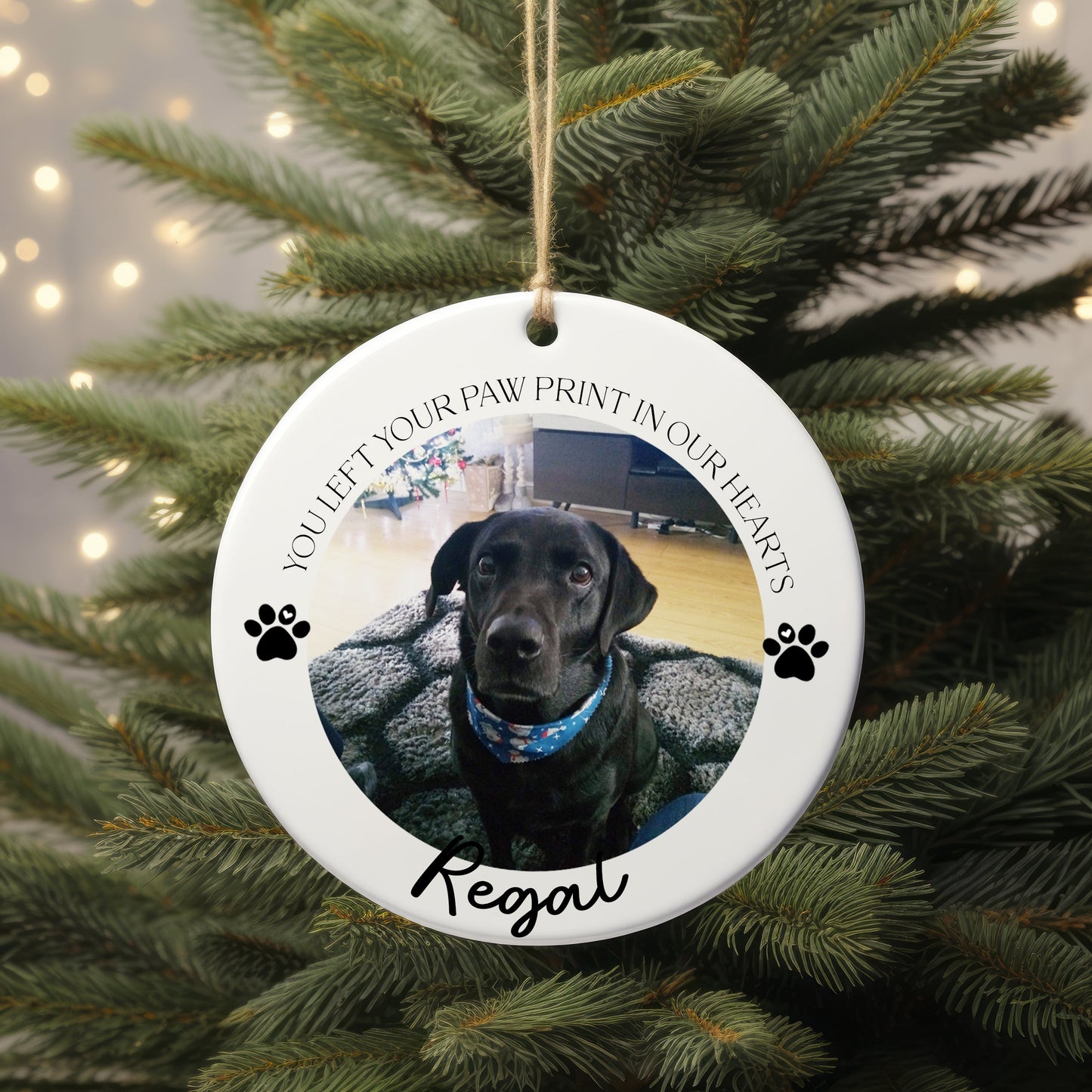 Personalised Pet Memorial Bauble Photo Keepsake